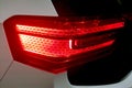 Bright and modern car lights, car and road lighting. Royalty Free Stock Photo