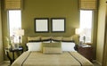 Bright modern clean green bedroom Royalty Free Stock Photo