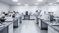 Modern Laboratory Interior Science Research Equipment, Cleanroom Royalty Free Stock Photo