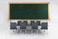 Bright modern lecture room with blackboard Royalty Free Stock Photo