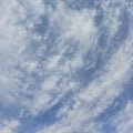 Bright morning blue cloudy sky Royalty Free Stock Photo