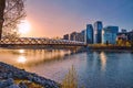 Vivid Spring Sunrise Over The Peace Bridge