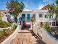 Bright  morning view of small port of Rafael with mediterranean style architecture. Marvelous summer scene of Sardinia island, Pal Royalty Free Stock Photo