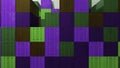 Bright mosaics in animation.Design.Multi - colored squares in 3d format that are made as corridors and are located both