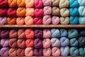 Colorful yarn balls in various shades. Royalty Free Stock Photo