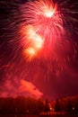 Bright multi-colored fireworks lights Royalty Free Stock Photo