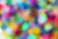 Bright multi-colored spots abstract blur background. New year and Christmas. Top view the bokeh lights are out of focus Royalty Free Stock Photo