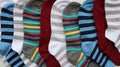 bright multicolor childly striped socks