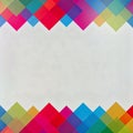 vibrant geometric diamond border with colorful squares for modern abstract background Royalty Free Stock Photo