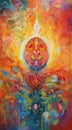 bright multicolor representation of chakras, concept of Safety