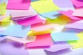 Bright, multicolored abstract background made self adhesive paper for notes Royalty Free Stock Photo