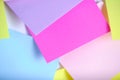 Bright, multicolored abstract background made self adhesive paper for notes Royalty Free Stock Photo