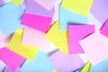 Bright, multicolored abstract background made self adhesive paper for notes Royalty Free Stock Photo