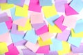 Bright, multicolored abstract background made self adhesive paper for notes Royalty Free Stock Photo