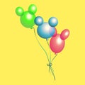 Bright multicolored balloons