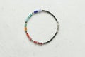 Bright multicolored bracelet. Ruby, coral, carnelian, citrine, emerald, apatite, amazonite, turquoise, lapis lazuli, tanzanite,