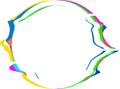Bright multicolored circle frame vibrating with energy, perfect for modern and dynamic designs, adding a touch of