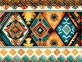 Bright native traditional geometric pattern of Africa. Concept background for African World Heritage Day. Generative AI
