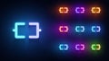 Abstract Neon Brackets Representing Coding and Programming Concepts With Many Variations Royalty Free Stock Photo