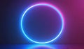 Neon Circle Light Abstract Background Royalty Free Stock Photo