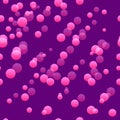 Bright neon pink bubbles seamless background. Vector Royalty Free Stock Photo