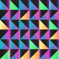 Bright neon triangles seamless pattern Royalty Free Stock Photo