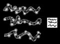 Bright Net Text Scribbles Mesh Icon with Sparkles Royalty Free Stock Photo