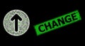 Rubber Change Imprint and Hatched Up Direction Mesh with Bright Flares