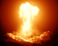 Bright nuclear explosion Royalty Free Stock Photo