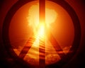 Bright nuclear explosion Royalty Free Stock Photo