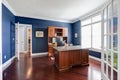 Bright office with french doors