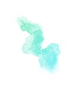 Ombre splash watercolor background with place for text, colored like blue, green, lime, azure, cobalt, green, emerald, turquoise