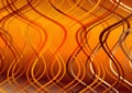 Bright Orange Abstract Vertical Curved Wavy Lines Background Royalty Free Stock Photo