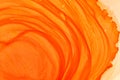 Bright orange alcohol ink wallpaper. Hand drawn abstract watercolor background. Paintbrush orange strokes.