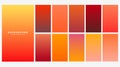 Bright orange autumn color gradients set Royalty Free Stock Photo