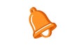 Bright orange bell icon in a simple design suitable for notifications and alerts on digital platforms Royalty Free Stock Photo
