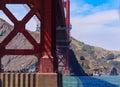 Golden Gate Bridge as shot from Fort Point in San Francisco Royalty Free Stock Photo