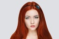 Orange hair woman Royalty Free Stock Photo