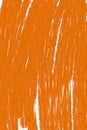 Bright orange brush strokes in old watercolor dry gouache texture, abstract minimalist background design Royalty Free Stock Photo