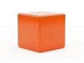 Bright orange cube Royalty Free Stock Photo