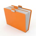 Bright orange file folder with organized documents Royalty Free Stock Photo