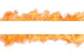 Bright orange flame strip with copy space template isolated Royalty Free Stock Photo