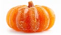 Bright Orange Gummy Pumpkin Candy Isolated on White Background with Sugar Coating Royalty Free Stock Photo