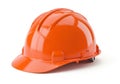 Bright orange hard hat isolated on white background Royalty Free Stock Photo