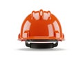 Bright orange hard hat isolated on white background Royalty Free Stock Photo