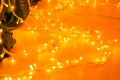 Bright Orange LED Lights for a Christmas Party or Halloween Event