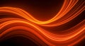 Bright orange lines on a black background. Royalty Free Stock Photo