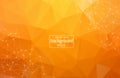 Bright orange low poly communication background. Vector tech design Royalty Free Stock Photo