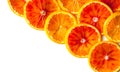 Bright orange pattern on a white background