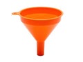 Bright Orange Plastic Funnel Kitchen Tool Household Item Royalty Free Stock Photo